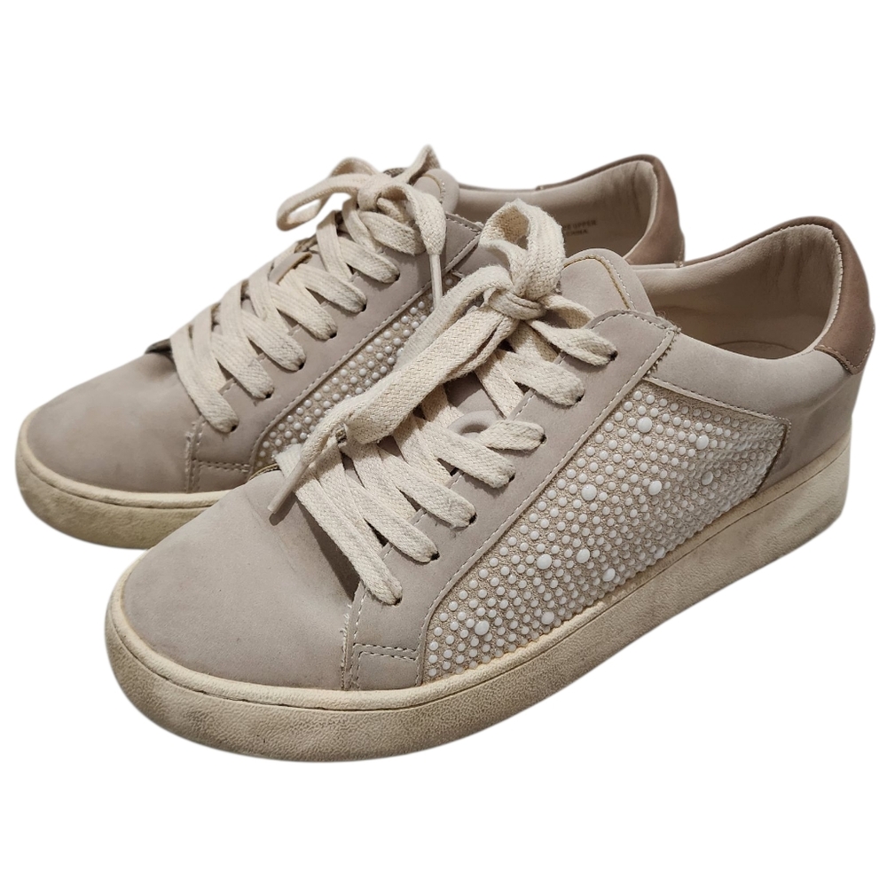 Oasis Society Berne Pearl Beige Sneakers with Studded 7.5